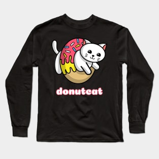 Donutcat Cat Donut Donut Resist Donut Judge Cute Donut Economics Long Sleeve T-Shirt